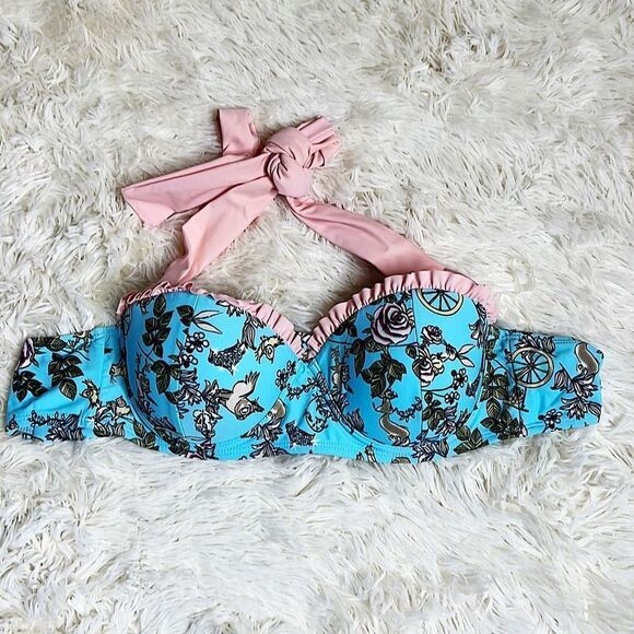 Disney Sleeping Beauty Flowers & Friends Halter Swim Top Size XS New - Picture 3 of 8